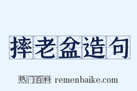 摔老盆造句是什么意思的图片